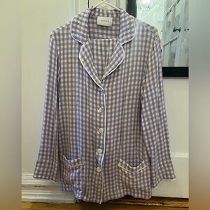 Sleeper Purple Gingham Pajama set